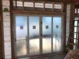 吹付前養生状況