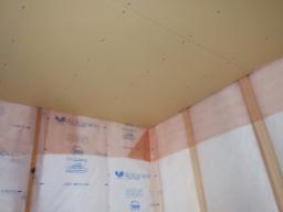 天井気密シ－ト、ラップ長確認