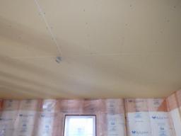 天井気密シート、ラップ長確認