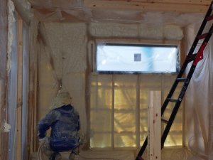 断熱吹付工事状況