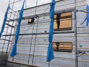 防湿シート張り状況