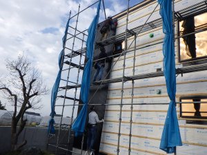 外壁工事状況