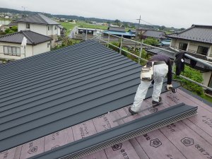 屋根葺き状況