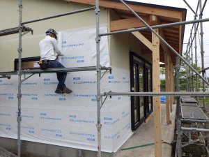 防湿シート張り状況