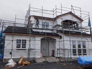 防湿シート張り完了